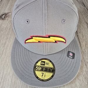New Era Gray Cap with Lightning Bolt Logo